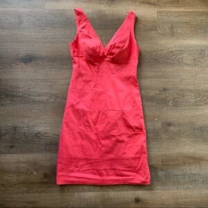 B Smart Hot Pink Sleeveless Bodycon VNeck Dress Size 4